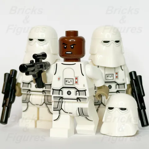LEGO Star Wars Snowtrooper Minifigure Reddish Brown Head Imperial 75313 x 3