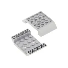 2x LEGO Dachstein 45° 6x4x1 New Light Gray Hull 3 Holes Star Wars 4211602 60219