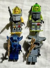 Lot of 4 LEGO Atlantis Minifigures atl003 atl005 atl016 from Sets 7977 8075 