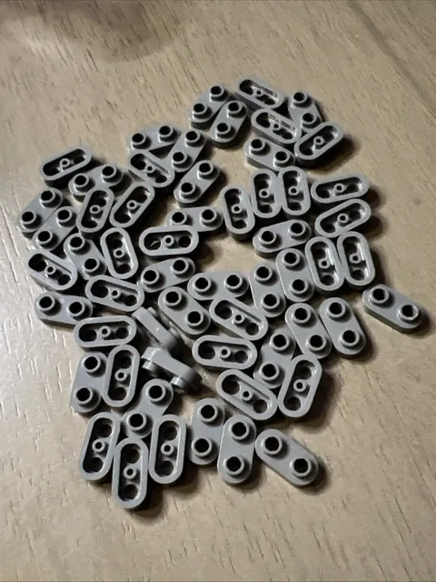 LEGO 35480 Dark Bluish Gray Plate, Round 1 x 2 with Open Studs x21