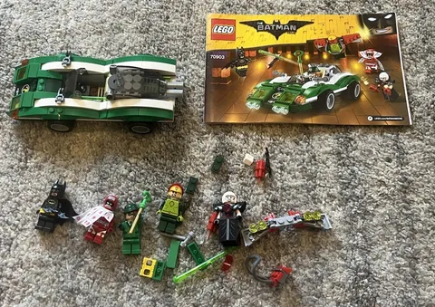 RIDDLE RACER LEGO BATMAN MOVIE 70903 THE RIDDLER 254 PCS COMPLETE W INSTRUCTIONS