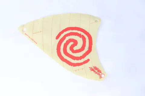 Lego Moana LEGO Tan Cloth Sail Triangular Red Spiral 3 Holes