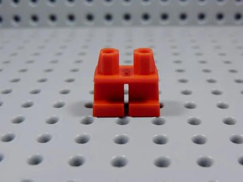 LEGO Red Short Blank Plain Legs Pants Minifig BT
