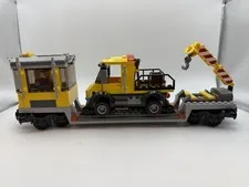LEGO City 3677 Red Cargo Train Truck Transport Car w/ Minifig
