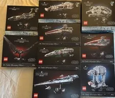 Lego Brand New Star Wars starship collection lot of 9 (75376-75405-75404-75377+)