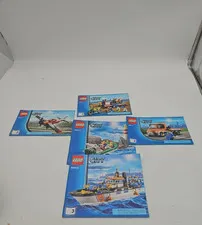 LEGO City Manual Lot: 60014, 60017, 60019, 4433 - Mint Condition Retired Manuals