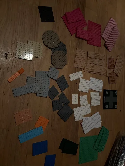 LEGO pieces 58 Base Plate Mixed Color Bulk Large Lot Platforms 3lb Assortment