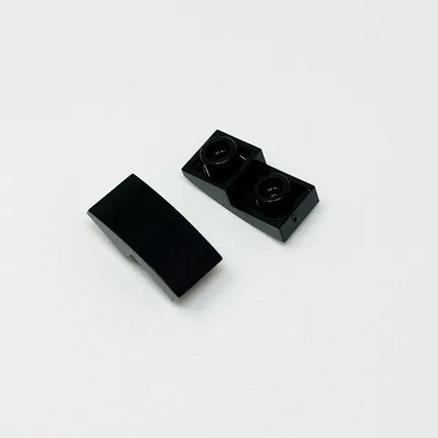 24201 LEGO Parts Slope Curved 2x1 Inverted BLACK (2)
