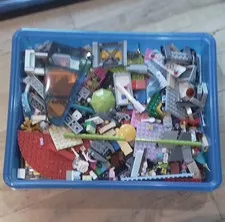 LEGO Multicolor Bulk Lot Loose Pieces/Parts Mixed 4 Pounds 8 Oz With A Container