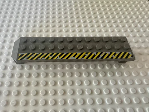 LEGO Arch 2 x 14 x 2 1/3 with Black and Yellow Danger Stripes 30296px1