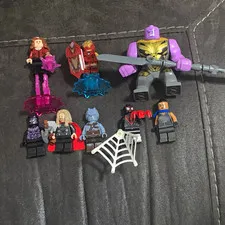 LEGO Marvel Super Heroes Minifigure Lot Thor Iron Man Spider-Man Thanos +Accs