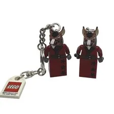 2 LEGO TMNT Master Splinter Keychain Lot 2013 Viacom Minifigure Dark Red Robe