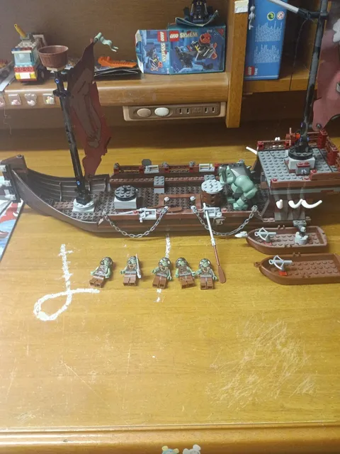 LEGO Troll Warship 7048 City Theme Plastic Set 1 Set with Missing Parts