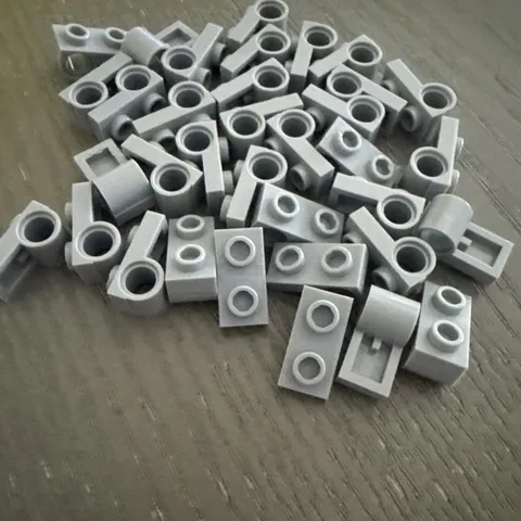 LEGO Plate 1 x 2 with Underside Pin Hole (18677 / 28809) 35 Pieces Dark Gray