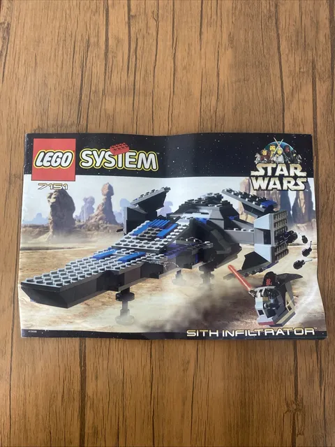 Used LEGO Star Wars Sith Infiltrator 7151 Manual Only Instruction Book Catalog