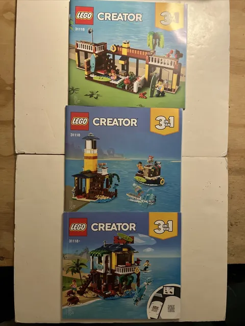 Lego Instruction Manual Surfer Beach House 31118 Creator 3 in 1 Booklets