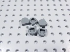 LEGO Lot of 5 Dark Bluish Gray 1x1 Half Round Smooth Tiles Plates BP