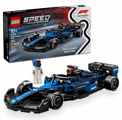 LEGO Speed Champions Williams Racing FW46 F1 Race Car Set 77249 263pcs Age 10+