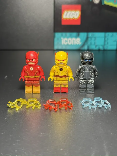 NEW DC Superheroes Flash, Reverse Flash, and Zoom Custom Lego Minifigures