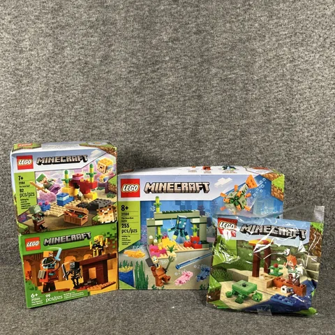 LEGO Minecraft 4 Set Lot 21164 21180 21266 30432 Factory Sealed NIB Bundle