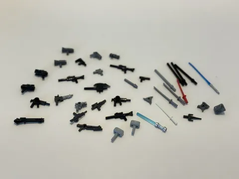 Lego Minifigure Accessories Weapons Over 35 Pieces Thor’s Hammer Light Sabers
