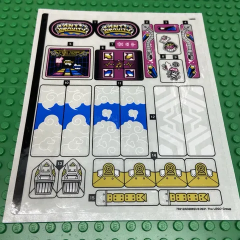 LEGO Sticker Sheet for Set 80021 Monkie Kid’s Lion Guardian New Authentic Decals