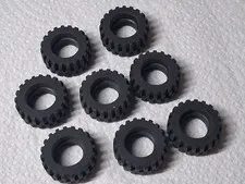 J Lego Lot 8 Tires 30.4 x 14 Offset Tread 60061 60282 92402