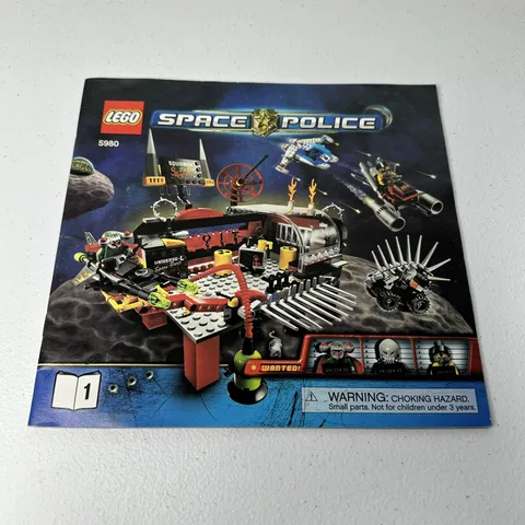LEGO Space Police Set 5980 Instruction Manual #1 Only