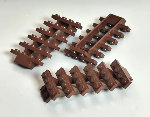 3X Lego Staircase 6 Steps 7X4X6 Pirate Castle Reddish Brown 30134 3Pz