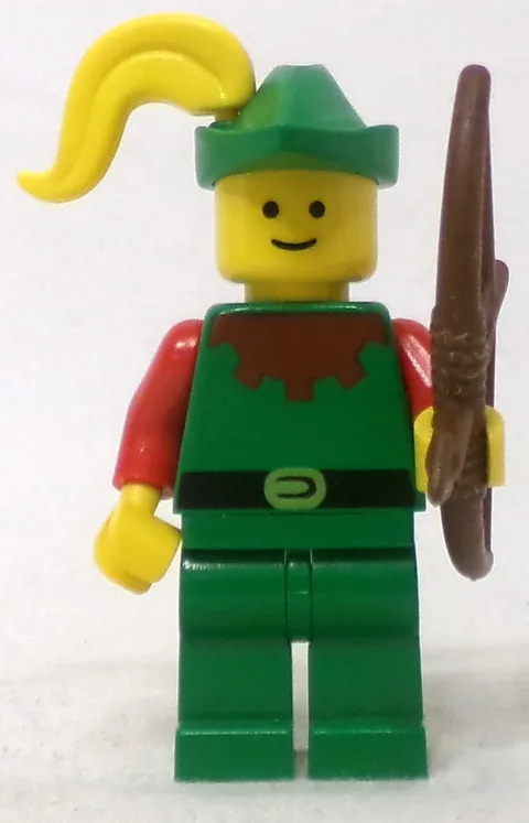 LEGO Castle 6071 cas138  Forestman Yellow Plume 1990 Minifigure