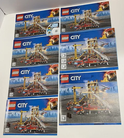 LEGO Downtown Fire Brigade City Fire 60216 replacement Instruction Manuals Only