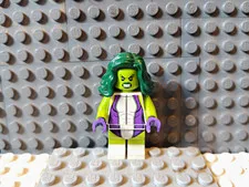LEGO Marvel She-Hulk Minifigure w/ Dark Green Hair, White & Purple Outfit