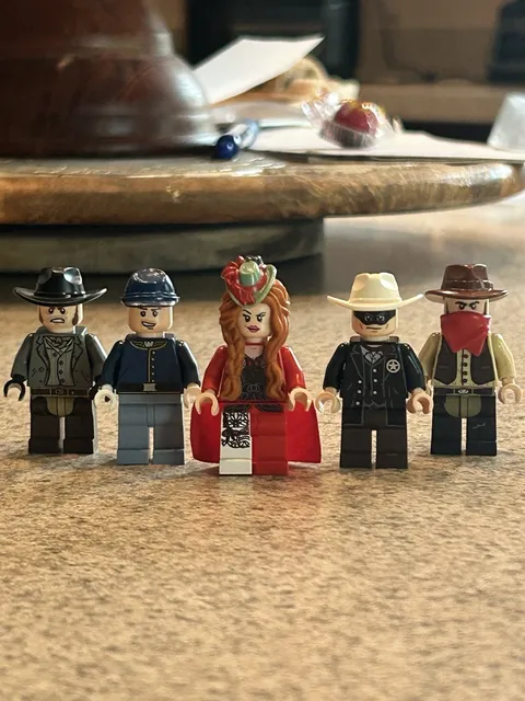 LEGO The Lone Ranger Minifigure Lot Red Harrington, Jesus, Barret, and Soldier