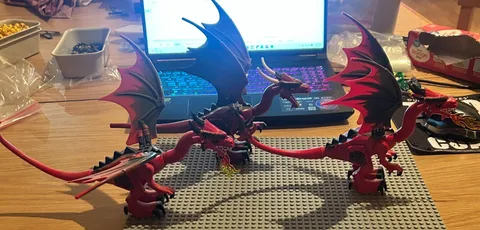 Lego Dragon Bigfigure Lot Castle/Fantasy Era Minifigure Red Dragons