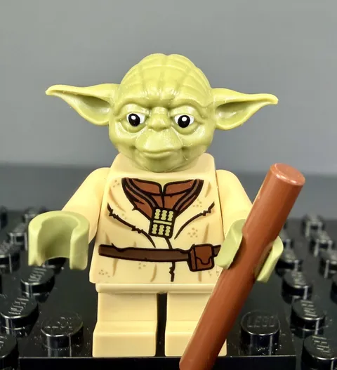 LEGO Yoda Minifigure Olive Green Star Wars sw0906 - 75208 Retired Yoda's Hut 2N