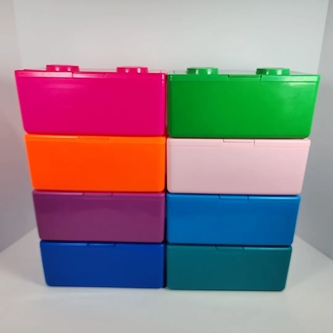 Lot of 8 Vintage Stackable Chubs Baby Wipe Containers For LEGO Toy Storage