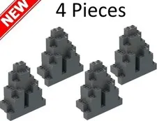 4 NEW LEGO LURP PIECES Dark Bluish Gray Mountain Top Parts 3x8x7 rock panels