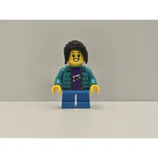 LEGO Holiday Minifigure Girl Dark Turquoise Jacket hol276 New Christmas