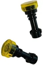 Lego 2 Police Minifig FLASHLIGHTS Black Hilts Trans-Yellow Torch New Parts D802