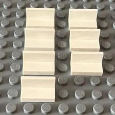 Lego Lot White 4865a Panel 1 x 2 x 1 [Square Corners] (lot of 7)