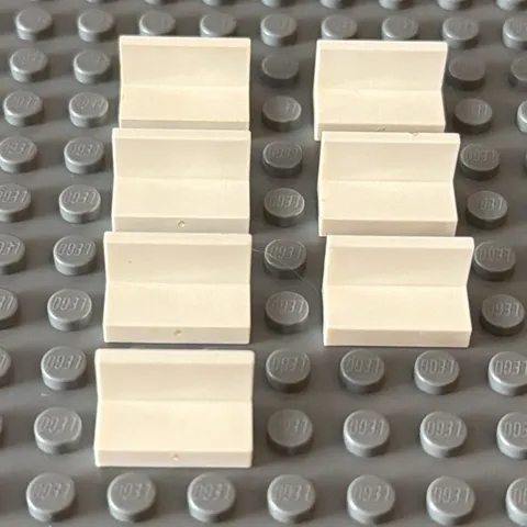 Lego Lot White 4865a Panel 1 x 2 x 1 [Square Corners] (lot of 7)
