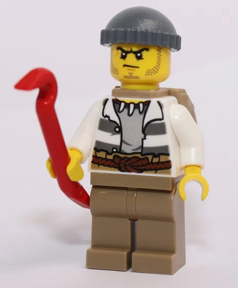 LEGO City Swamp Police - Crook Male with Cap and Backpack Minifigure cty0522