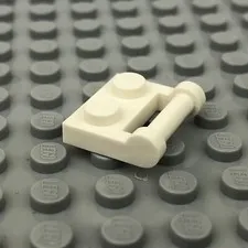 LEGO 48336 White Plate, Modified 1 x 2 W/ Bar Handle on Side - Closed Ends (x1)