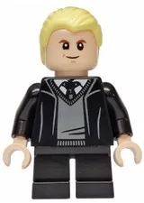 LEGO MINIFIGURE HARRY POTTER DRACO MALFOY  - HOGWART ROBE WITH WAND HP608