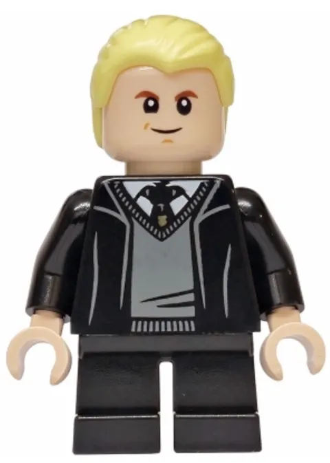 LEGO MINIFIGURE HARRY POTTER DRACO MALFOY  - HOGWART ROBE WITH WAND HP608