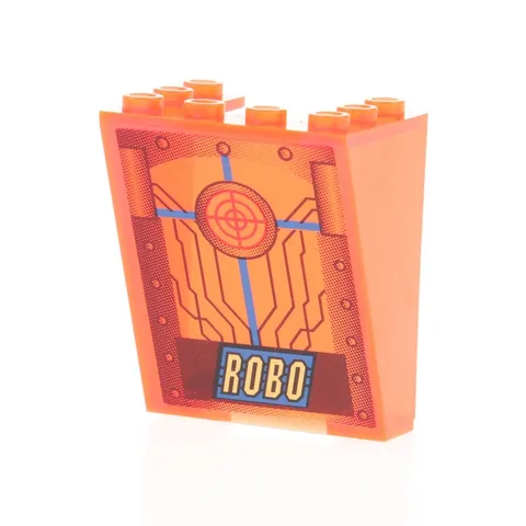 1x LEGO Windshield 3x4x4 Transp Neon Orange ROBO RoboForce 4872pb01