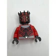 LEGO Star Wars Darth Maul Minifigure Red Black Sith Horns Torso Head