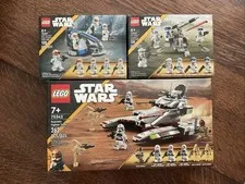 3 LEGO Star Wars Clone Sets: Republic… 75342, 501st… 75345, 332nd… 75359 - New
