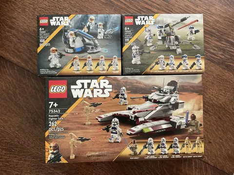 3 LEGO Star Wars Clone Sets: Republic… 75342, 501st… 75345, 332nd… 75359 - New
