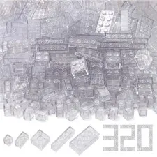 Classic Building Blocks Set 320 Piece Mixed Bricks 1x1, 1x2, 1x4, 2x2, 2x4 Bundl...